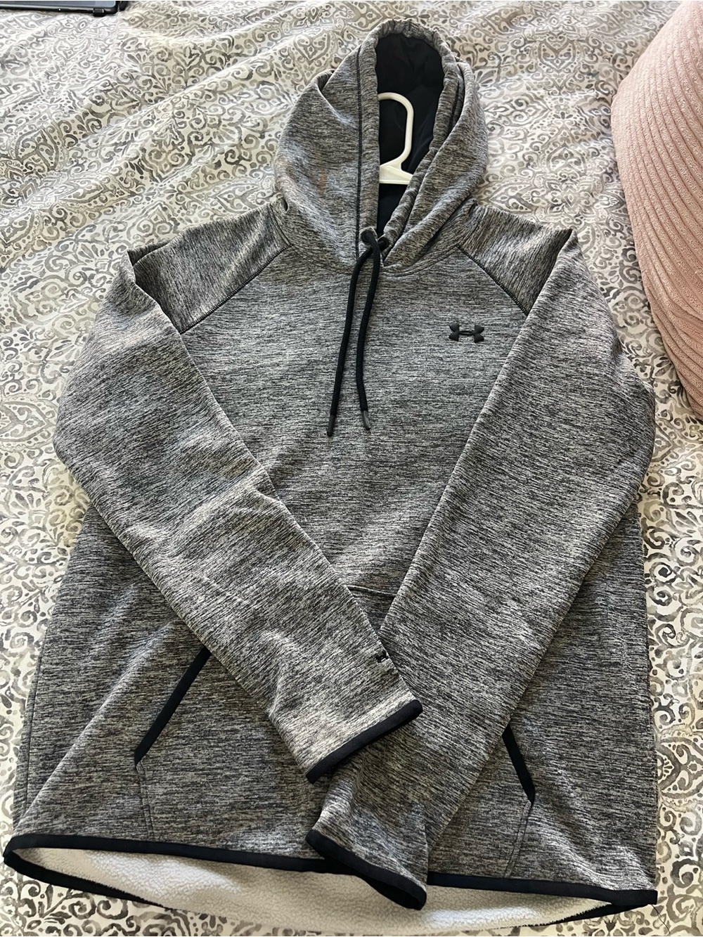 Under Armour Women's Gray Heather Crewneck Hoodie - small stain on hood